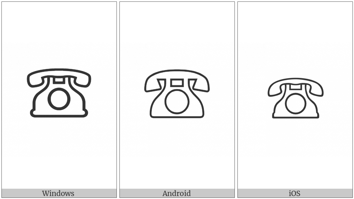 White Telephone on various operating systems