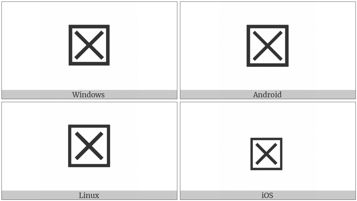 Ballot Box With X on various operating systems