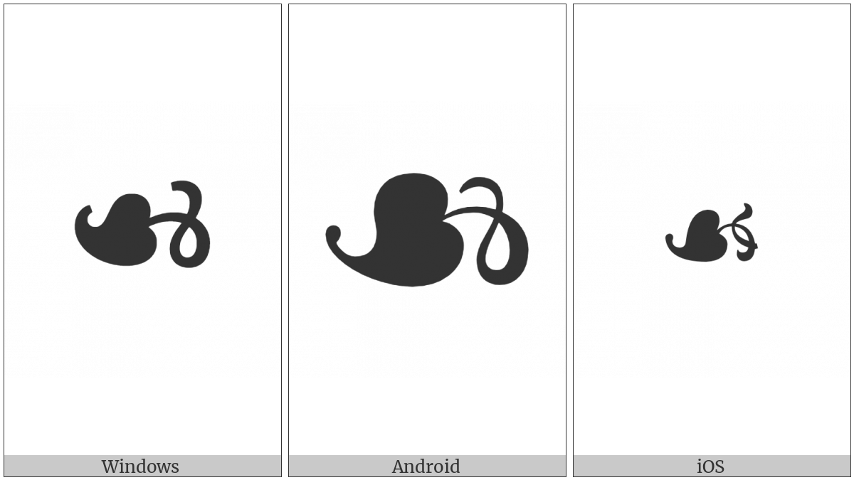 Reversed Rotated Floral Heart Bullet on various operating systems