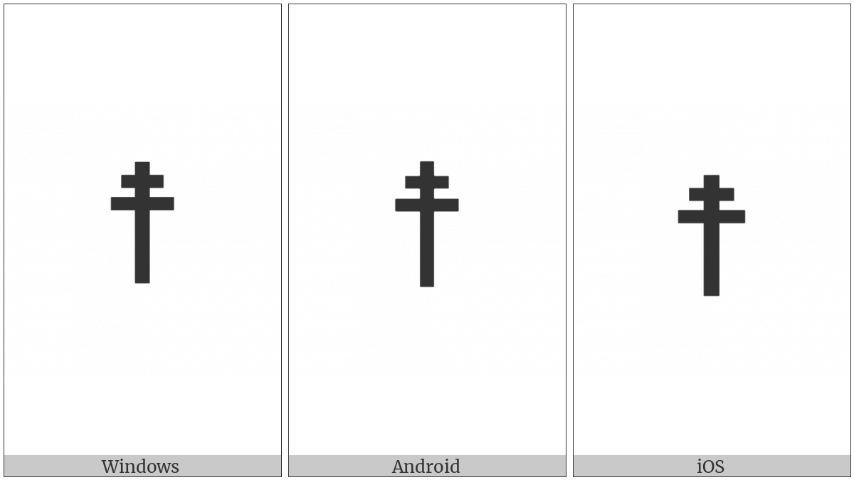 Cross Of Lorraine on various operating systems
