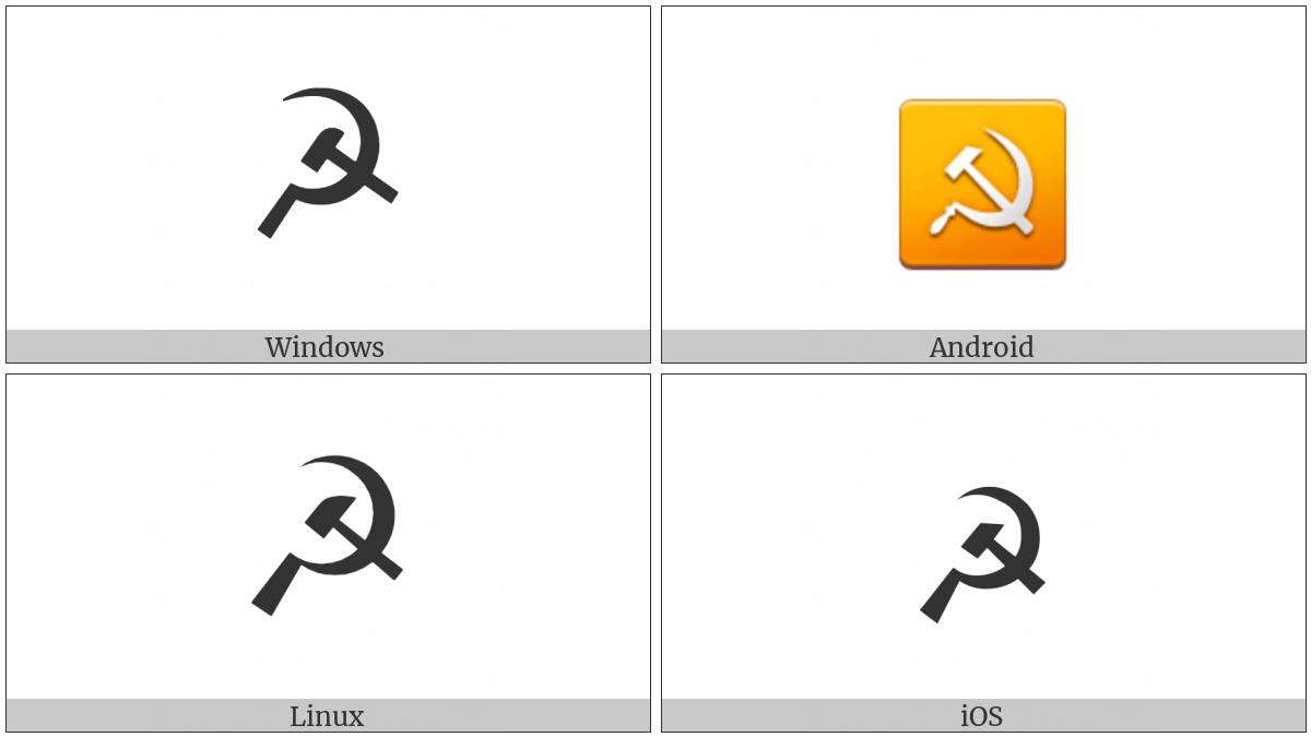 Hammer And Sickle on various operating systems