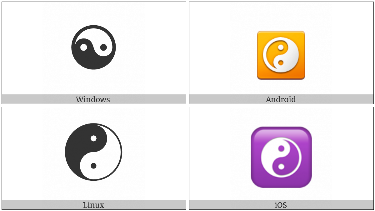 Yin Yang on various operating systems