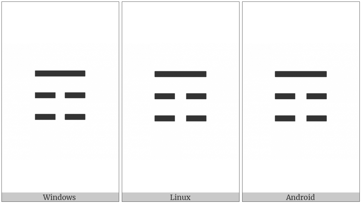 Trigram For Mountain on various operating systems