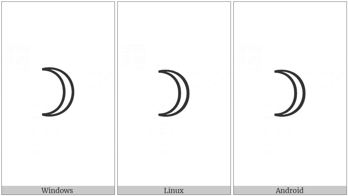 First Quarter Moon on various operating systems