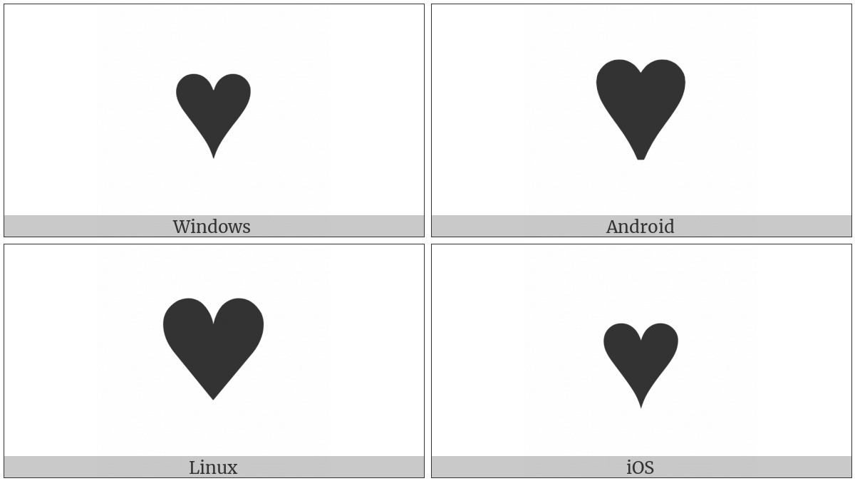 Black Heart Suit on various operating systems