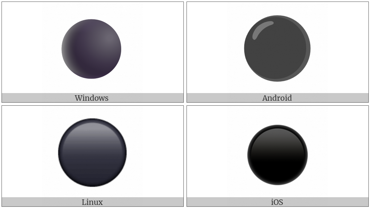 Medium Black Circle on various operating systems