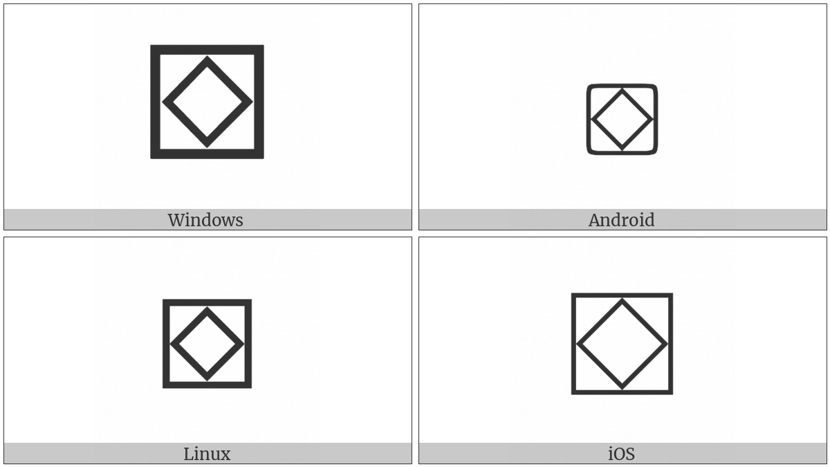 White Diamond In Square on various operating systems
