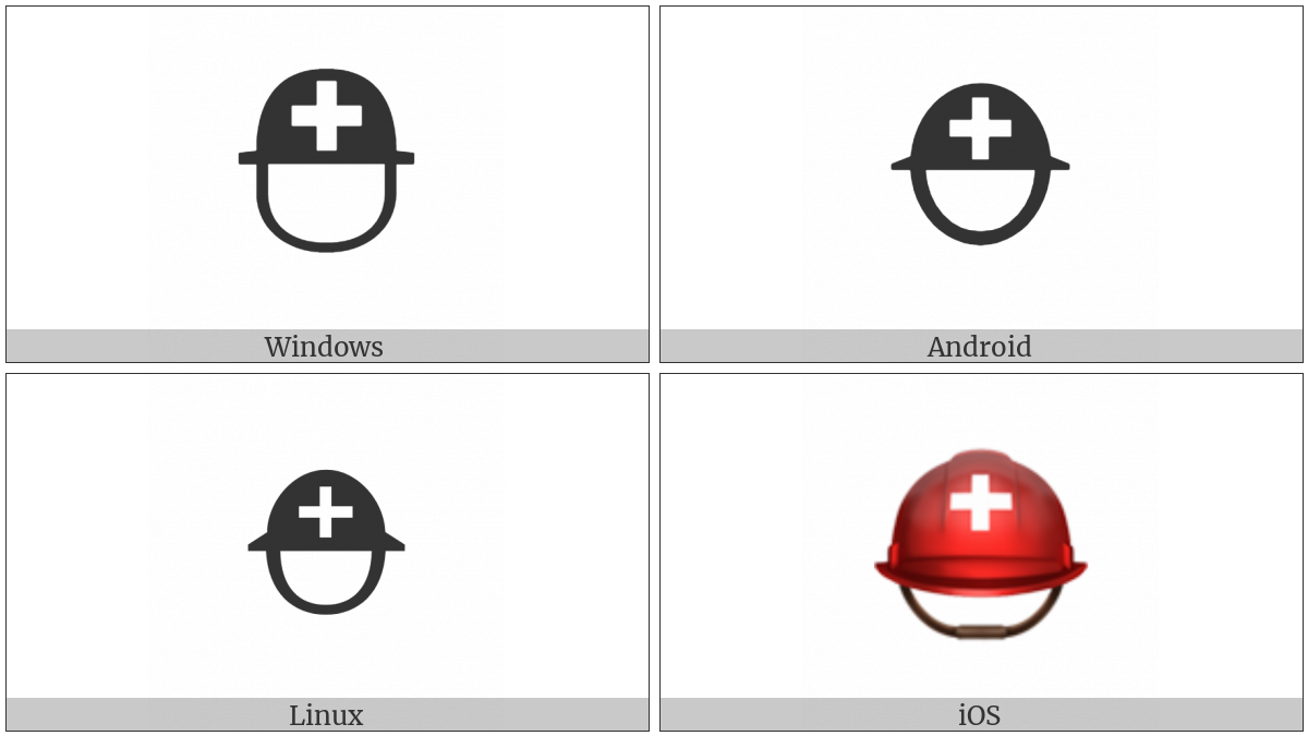 Helmet With White Cross on various operating systems