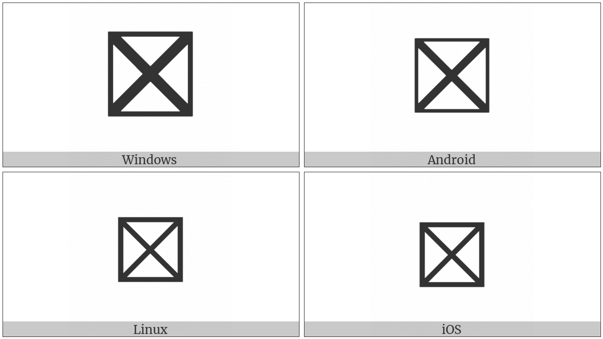 Squared Saltire on various operating systems