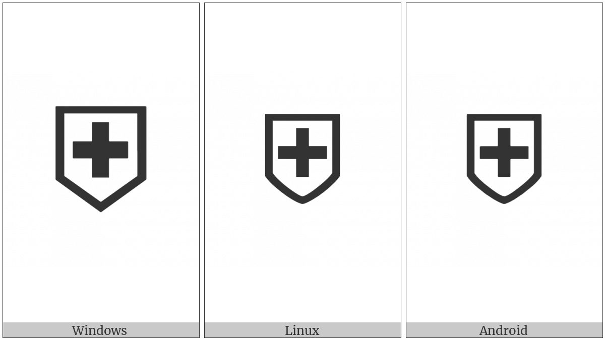 Black Cross On Shield on various operating systems