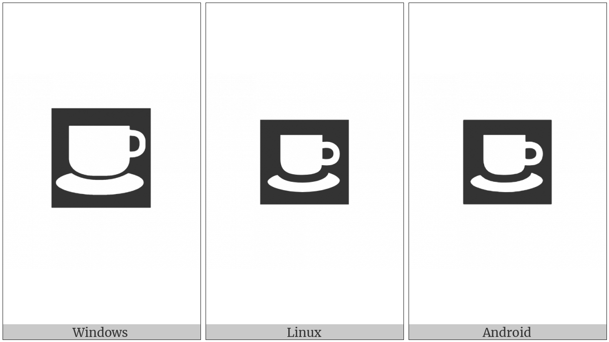 Cup On Black Square on various operating systems
