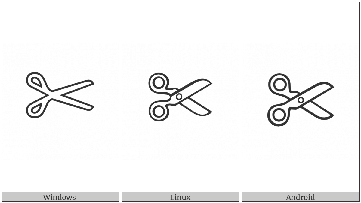 White Scissors on various operating systems
