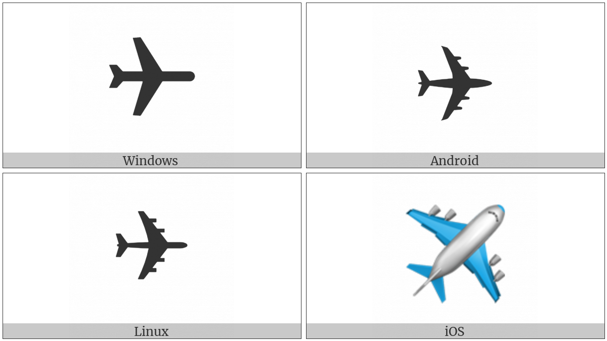 Airplane on various operating systems