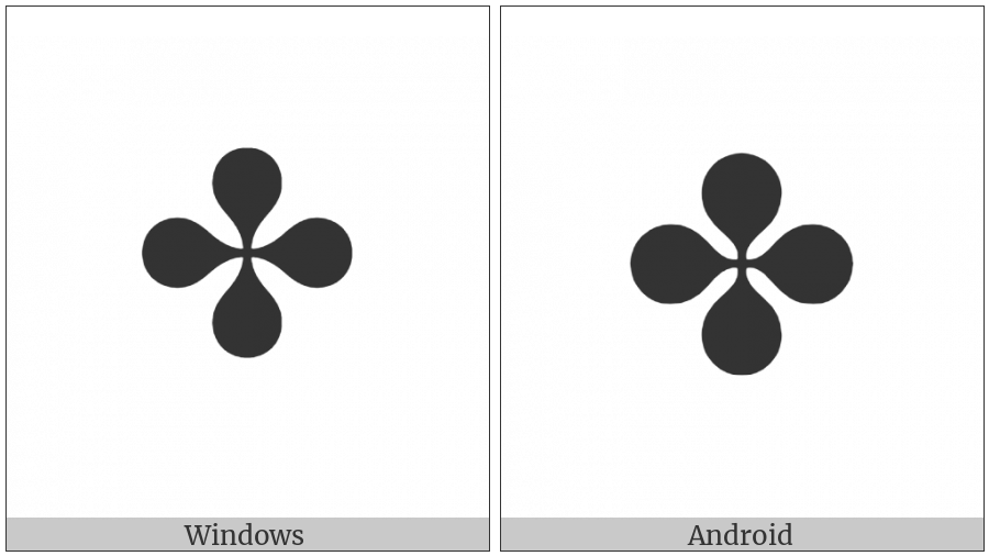 Heavy Four Balloon-Spoked Asterisk on various operating systems