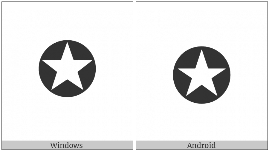 Circled White Star on various operating systems
