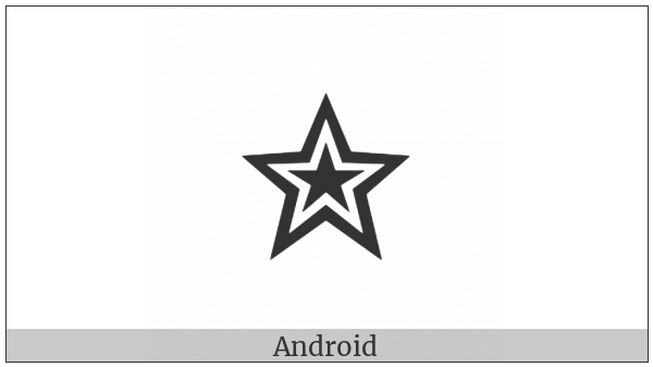Heavy Outlined Black Star on various operating systems
