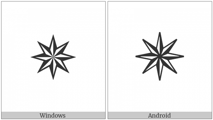 Eight Pointed Pinwheel Star on various operating systems