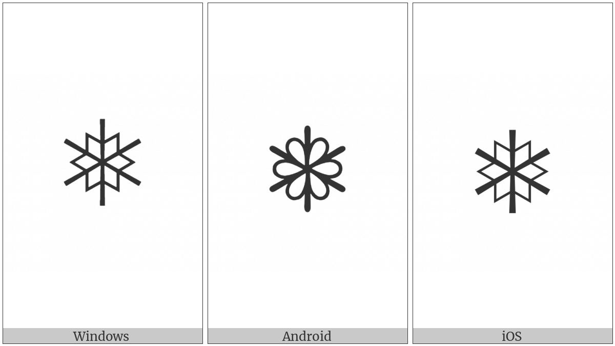 Tight Trifoliate Snowflake on various operating systems