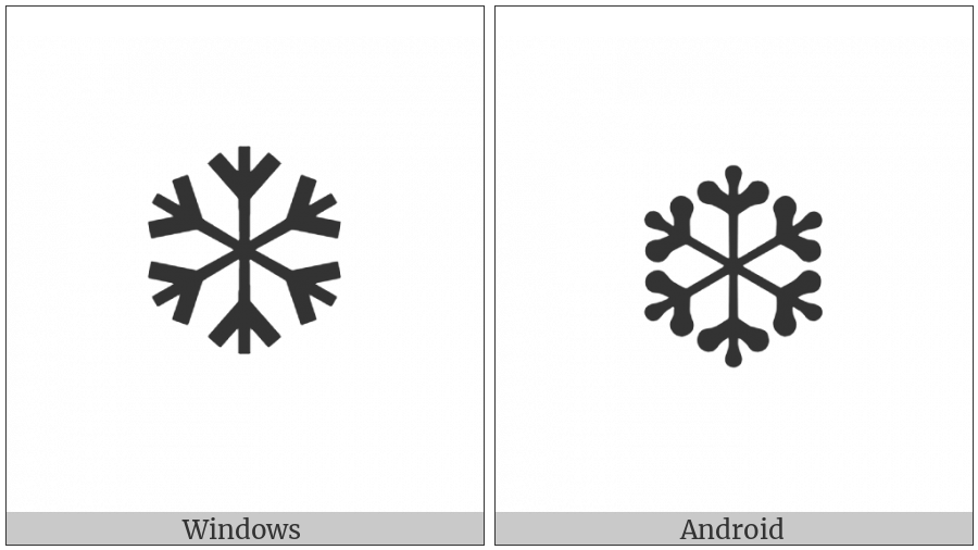 Heavy Chevron Snowflake on various operating systems