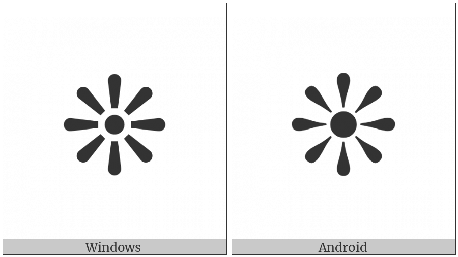 Eight Teardrop-Spoked Propeller Asterisk on various operating systems
