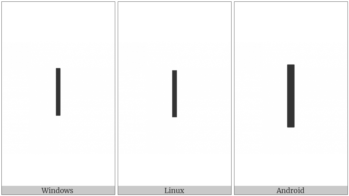 Light Vertical Bar on various operating systems