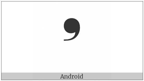 Heavy Single Comma Quotation Mark Ornament on various operating systems