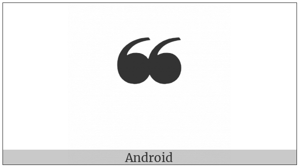 Heavy Double Turned Comma Quotation Mark Ornament on various operating systems