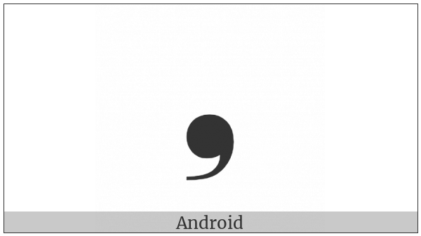 Heavy Low Single Comma Quotation Mark Ornament on various operating systems