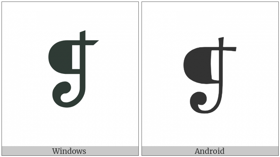 Curved Stem Paragraph Sign Ornament on various operating systems