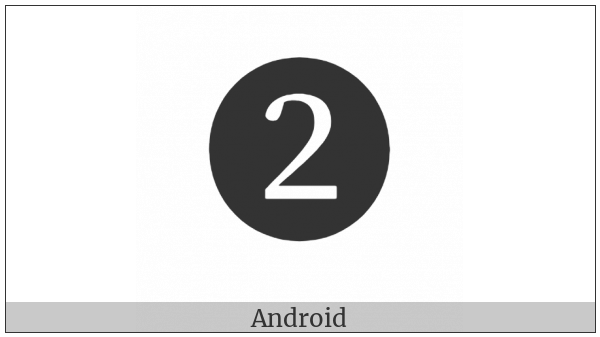 Dingbat Negative Circled Sans-Serif Digit Two on various operating systems
