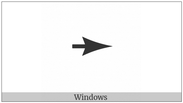 Drafting Point Rightwards Arrow on various operating systems