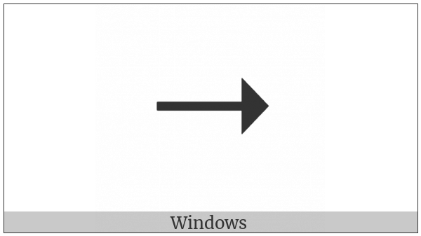 Triangle-Headed Rightwards Arrow on various operating systems