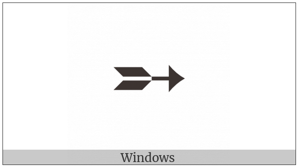 Black-Feathered Rightwards Arrow on various operating systems
