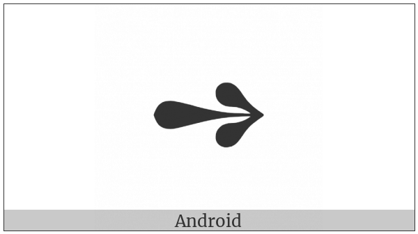 Teardrop-Barbed Rightwards Arrow on various operating systems
