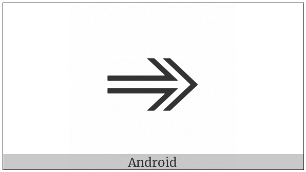 Open-Outlined Rightwards Arrow on various operating systems