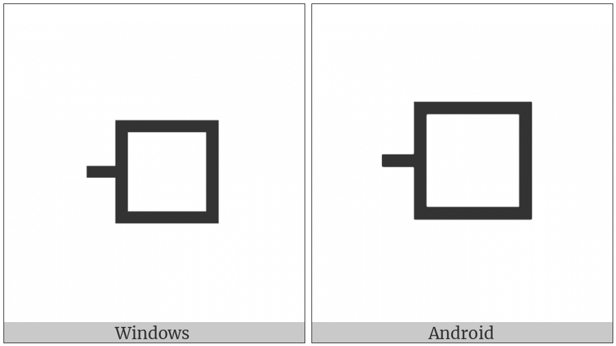White Square With Leftwards Tick on various operating systems