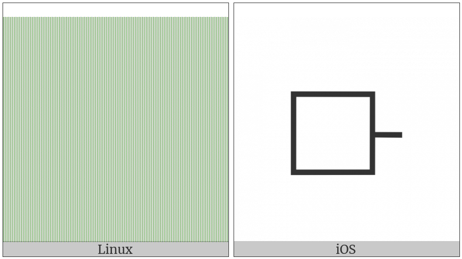 White Square With Rightwards Tick on various operating systems