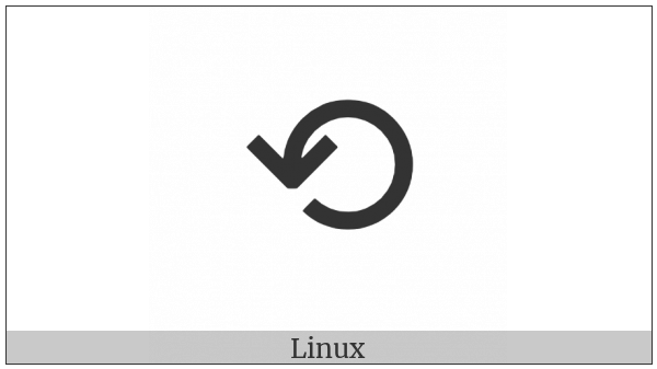 Anticlockwise Gapped Circle Arrow on various operating systems