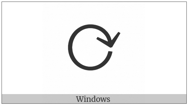 Clockwise Gapped Circle Arrow on various operating systems