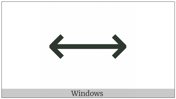Long Left Right Arrow on various operating systems