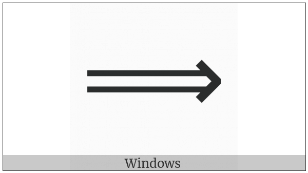 Long Rightwards Double Arrow on various operating systems