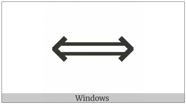 Long Left Right Double Arrow on various operating systems
