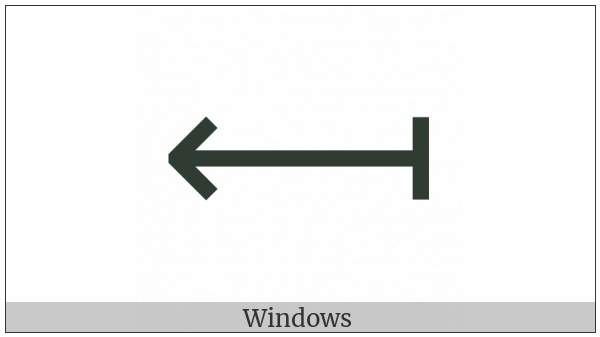 Long Leftwards Arrow From Bar on various operating systems