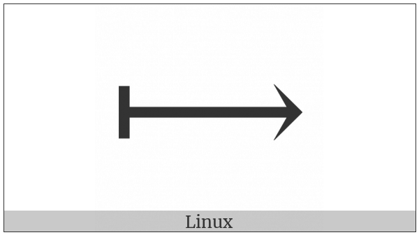 Long Rightwards Arrow From Bar on various operating systems