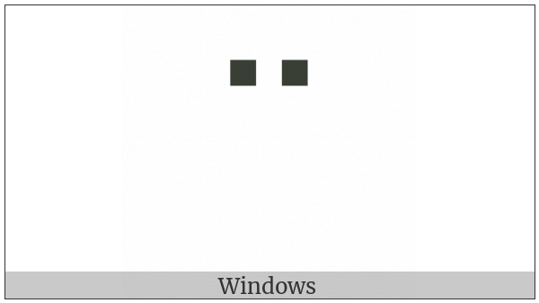 Braille Pattern Dots-14 on various operating systems