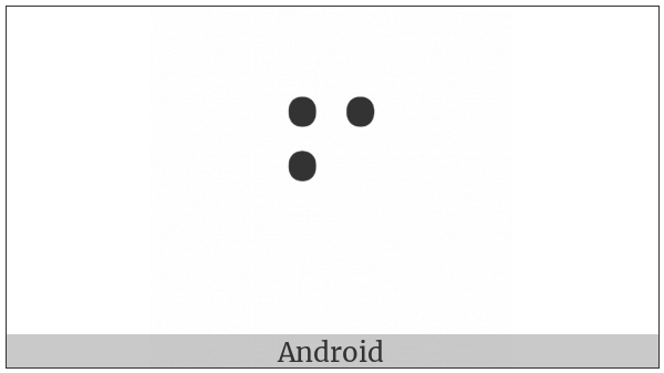 Braille Pattern Dots-124 on various operating systems