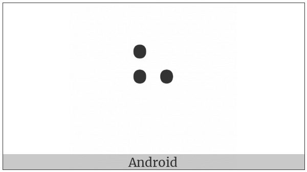 Braille Pattern Dots-125 on various operating systems