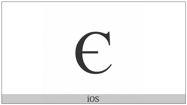 Cyrillic Capital Letter Ukrainian Ie on various operating systems