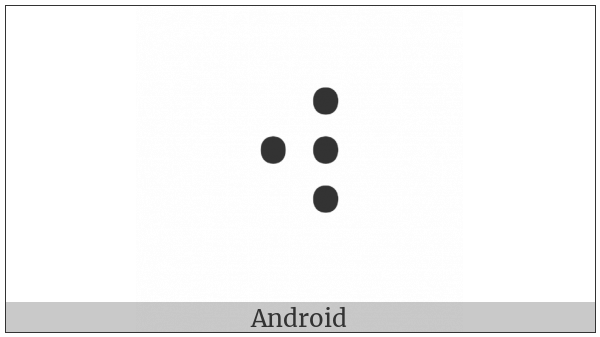 Braille Pattern Dots-2456 on various operating systems