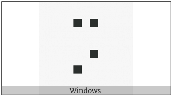Braille Pattern Dots-1467 on various operating systems